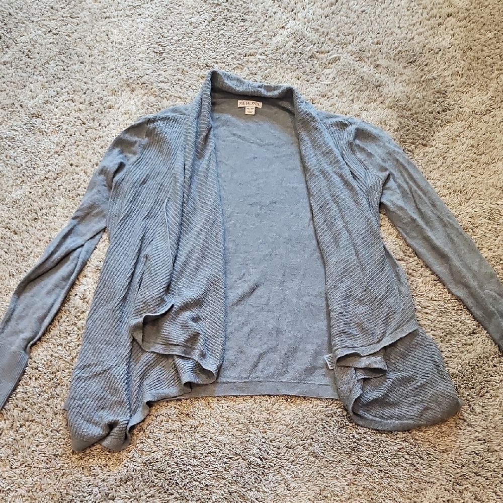 Merona Gray Cardigan Sweater Soft Cotton Blend
